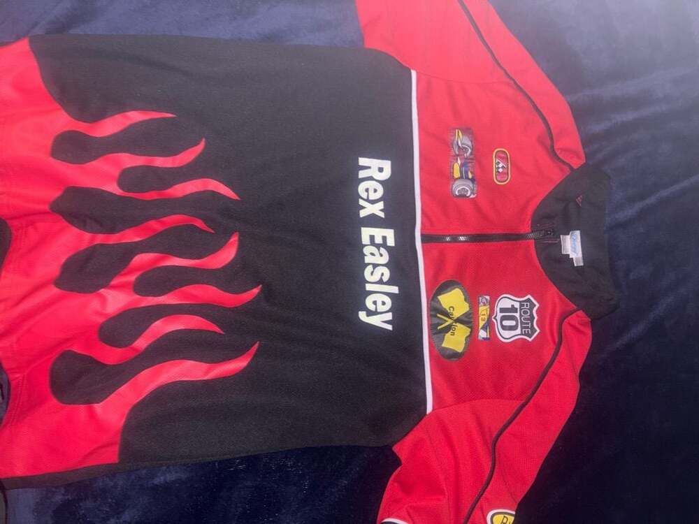 Vintage Rex Easley Racing Flame Quarter Zip Jersey